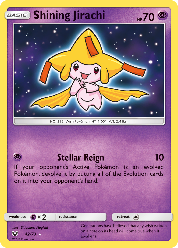Shining Jirachi (42/73) [Sun & Moon: Shining Legends] | The Time Vault CA