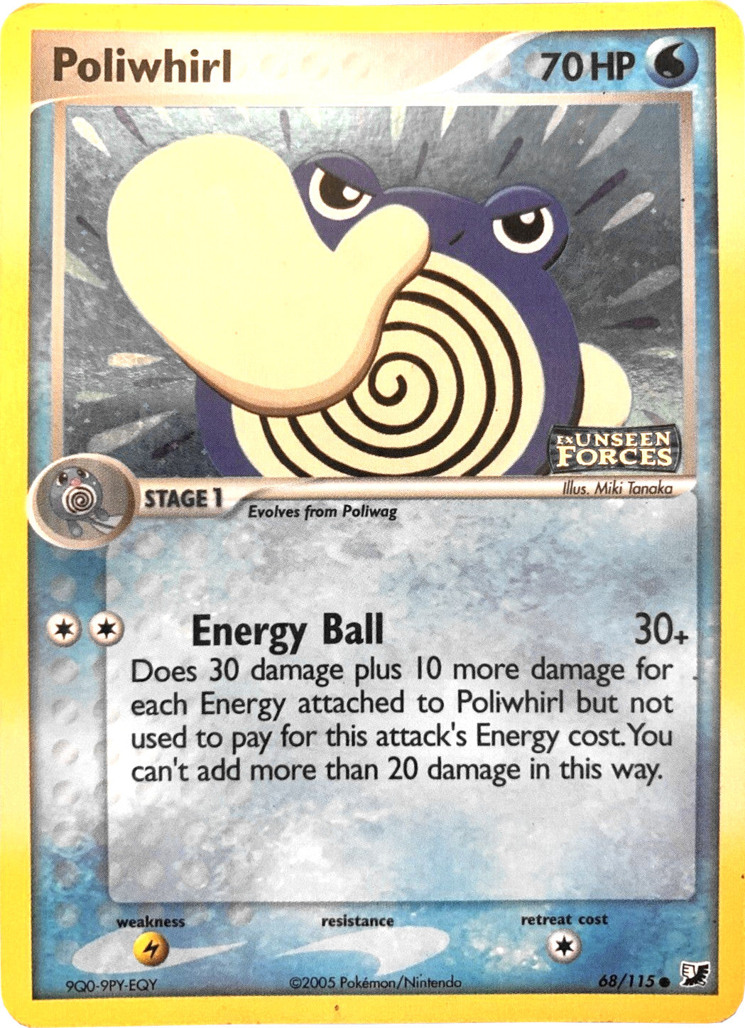 Poliwhirl (68/115) (Stamped) [EX: Unseen Forces] | The Time Vault CA