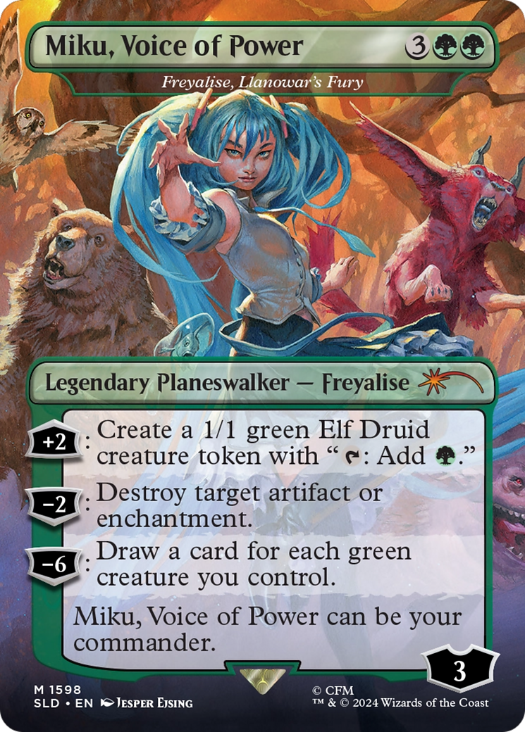 Miku, Voice of Power - Freyalise, Llanowar's Fury [Secret Lair Drop Series] | The Time Vault CA