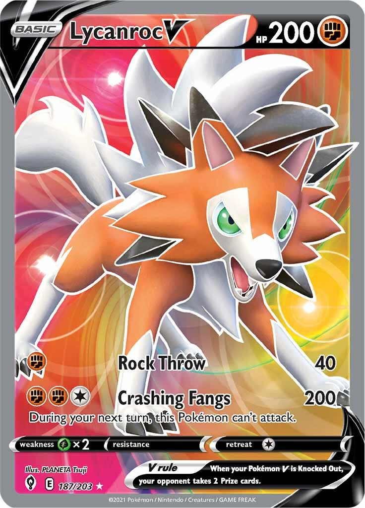 Lycanroc V (187/203) [Sword & Shield: Evolving Skies] | The Time Vault CA