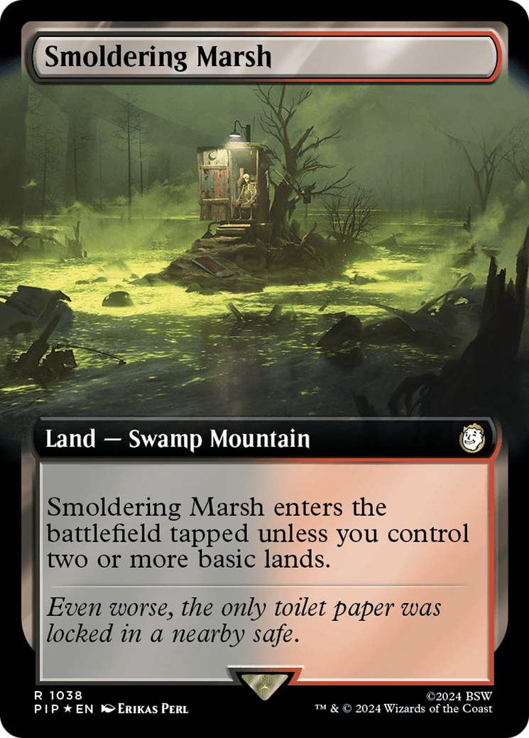 Smoldering Marsh (Extended Art) (Surge Foil) [Fallout] | The Time Vault CA