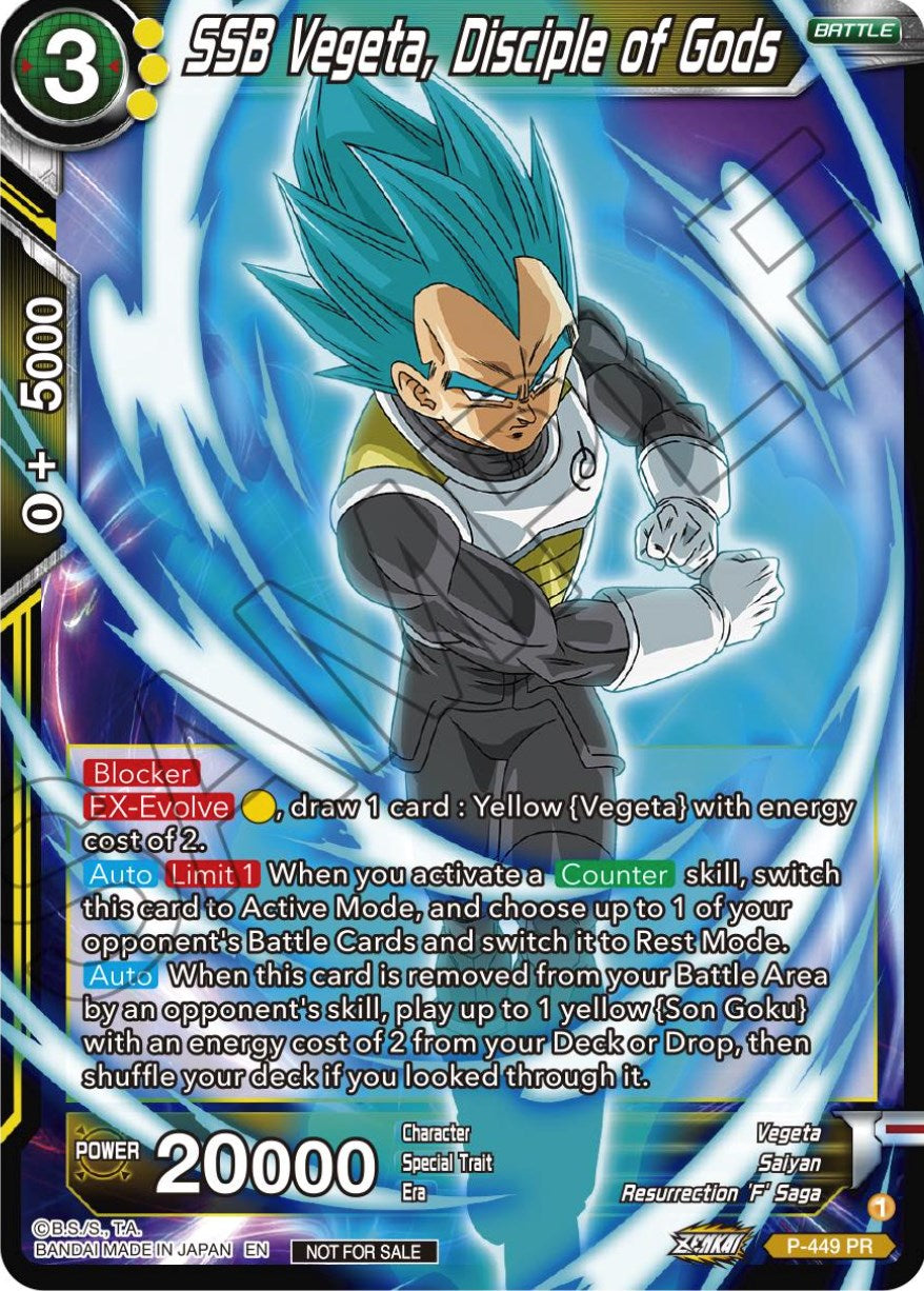 SSB Vegeta, Disciple of Gods (P-449) [Tournament Promotion Cards] | The Time Vault CA