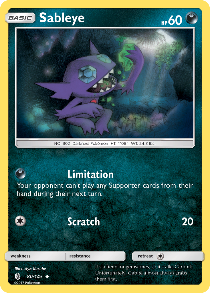 Sableye (80/145) [Sun & Moon: Guardians Rising] | The Time Vault CA