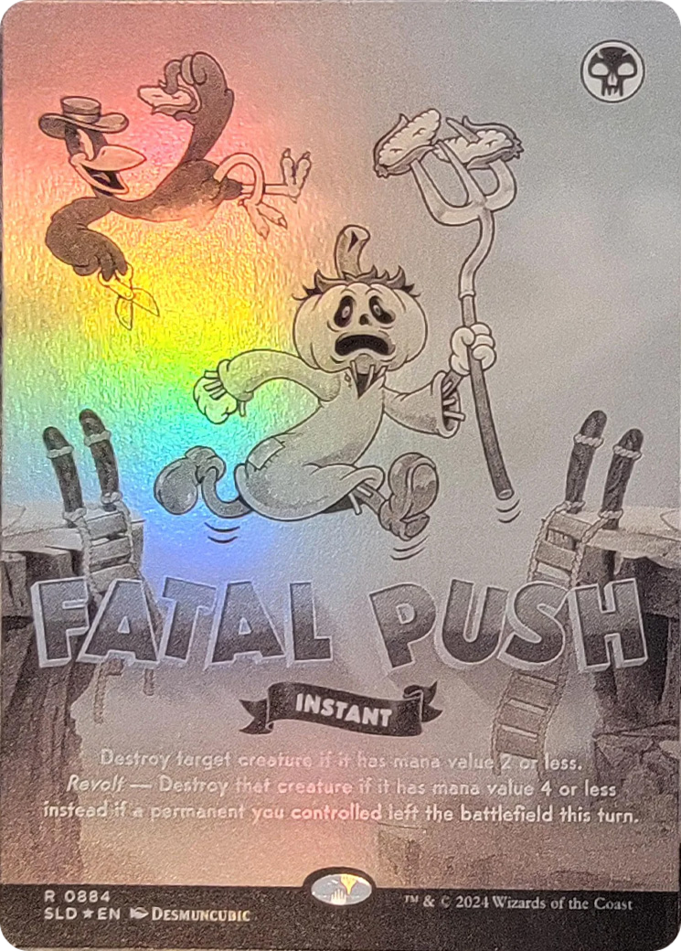 Fatal Push (0884) (Black & White Foil) [Secret Lair Drop Series] | The Time Vault CA