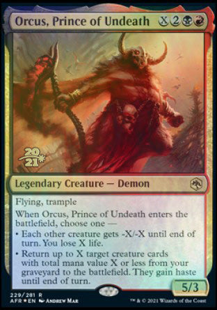 Orcus, Prince of Undeath [Dungeons & Dragons: Adventures in the Forgotten Realms Prerelease Promos] | The Time Vault CA