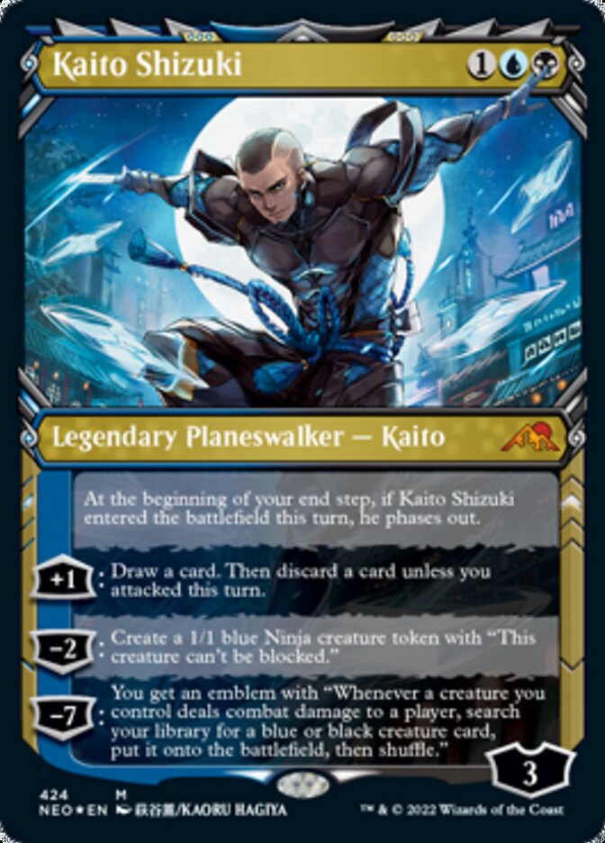 Kaito Shizuki (Showcase) (Foil Etched) [Kamigawa: Neon Dynasty] | The Time Vault CA