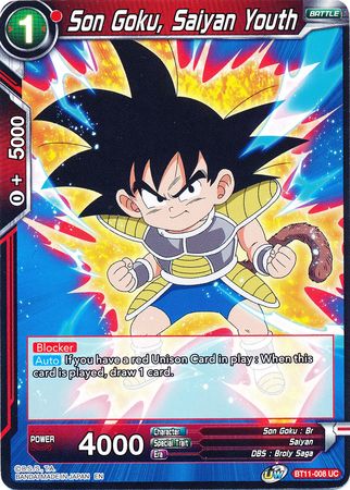 Son Goku, Saiyan Youth (BT11-008) [Vermilion Bloodline] | The Time Vault CA