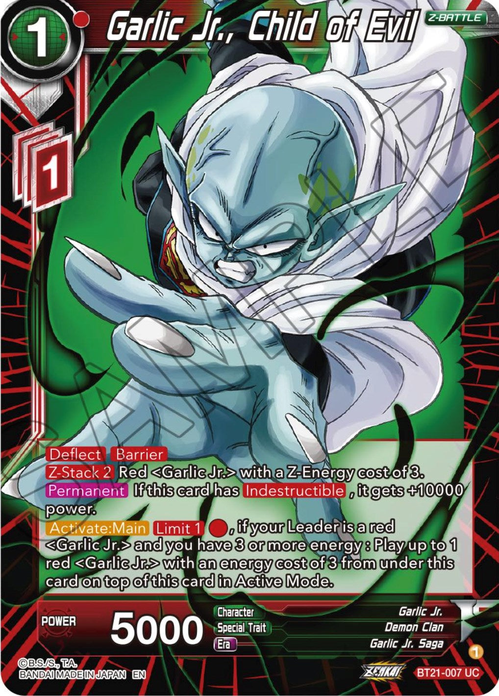 Garlic Jr., Child of Evil (BT21-007) [Wild Resurgence] | The Time Vault CA