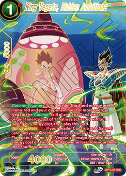 King Vegeta, Hidden Ambitions (SPR) (BT13-020) [Supreme Rivalry] | The Time Vault CA