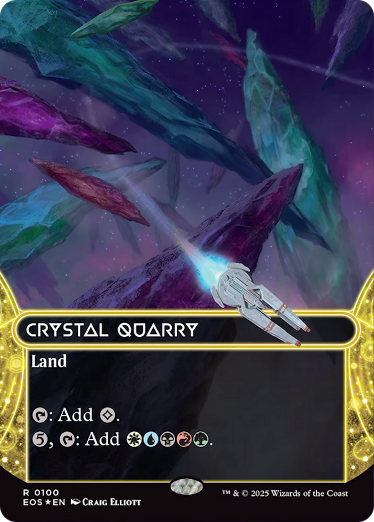 Crystal Quarry (0100) (Borderless) (Galaxy Foil) [Edge of Eternities: Stellar Sights] | The Time Vault CA
