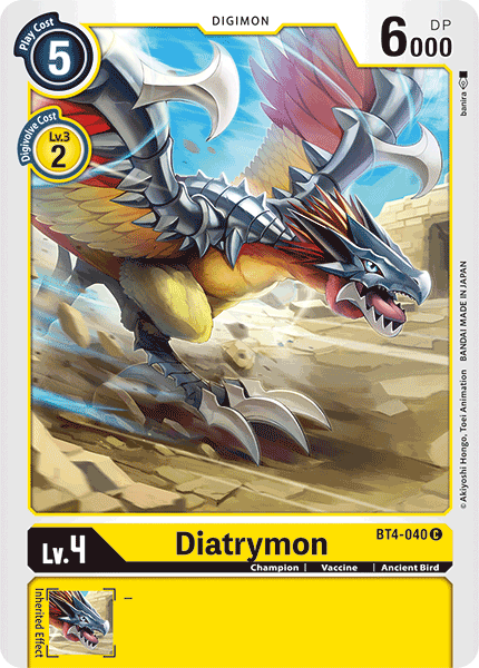 Diatrymon [BT4-040] [Great Legend] | The Time Vault CA