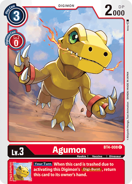 Agumon [BT4-008] [Great Legend] | The Time Vault CA