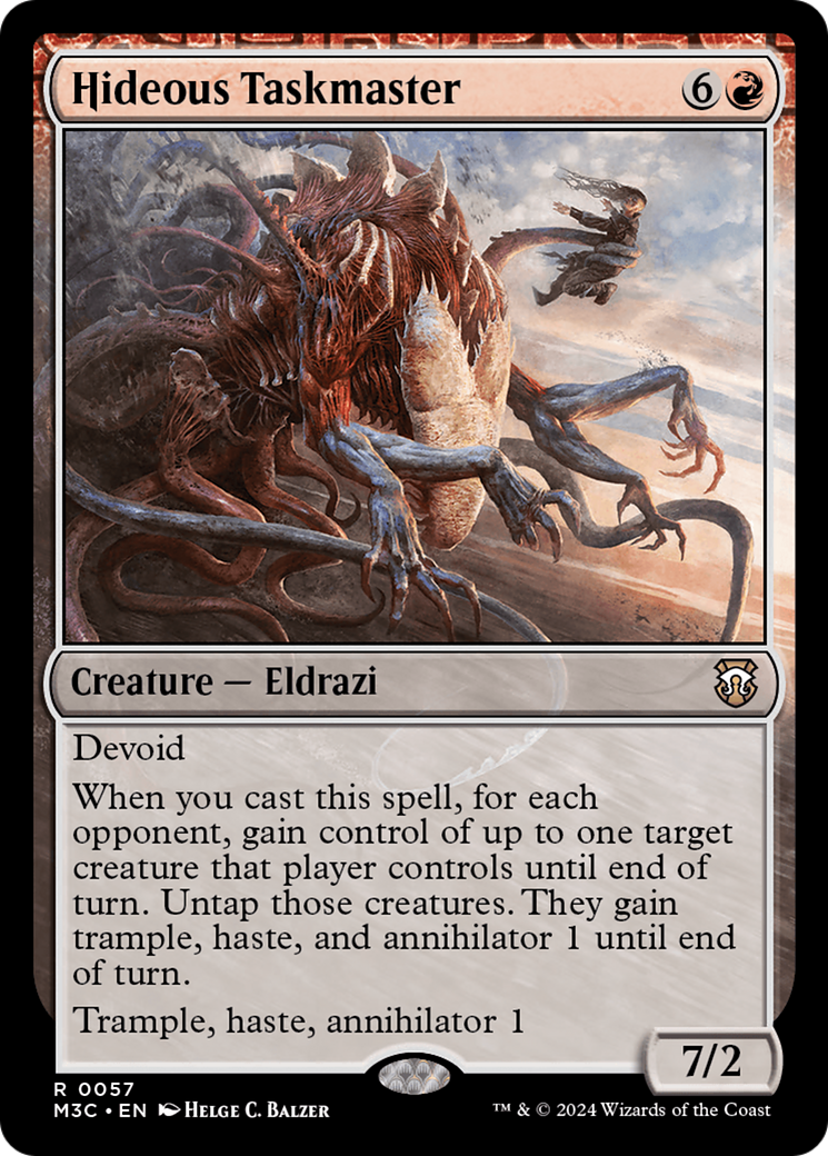 Hideous Taskmaster (Ripple Foil) [Modern Horizons 3 Commander] | The Time Vault CA