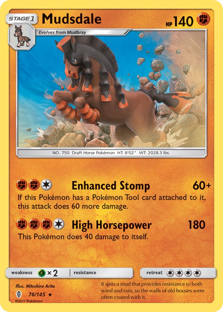 Mudsdale (76/145) (Prerelease Kit Exclusive) (Theme Deck Exclusive) [Sun & Moon: Guardians Rising] | The Time Vault CA