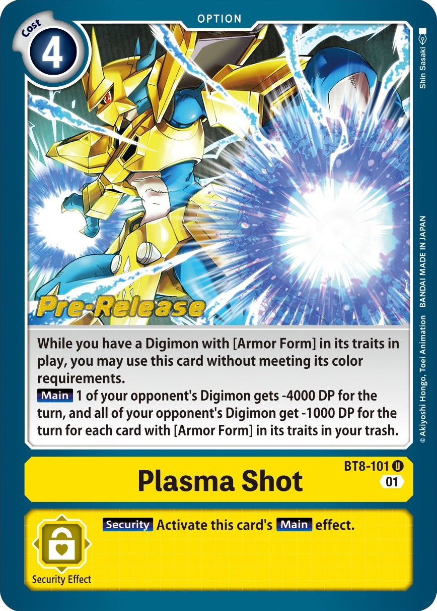 Plasma Shot [BT8-101] [New Awakening Pre-Release Cards] | The Time Vault CA