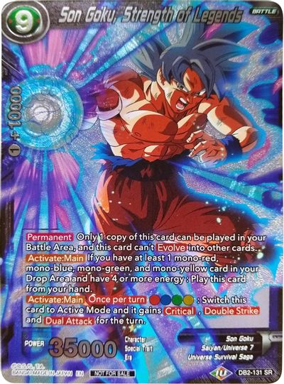 Son Goku, Strength of Legends (Player's Choice) (DB2-131) [Promotion Cards] | The Time Vault CA