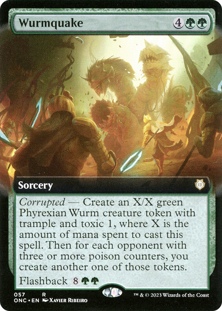 Wurmquake (Extended Art) [Phyrexia: All Will Be One Commander] | The Time Vault CA