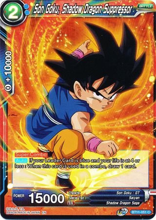 Son Goku, Shadow Dragon Suppressor (BT11-051) [Vermilion Bloodline 2nd Edition] | The Time Vault CA