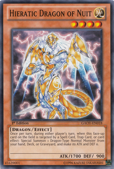 Hieratic Dragon of Nuit [GAOV-EN018] Common | The Time Vault CA