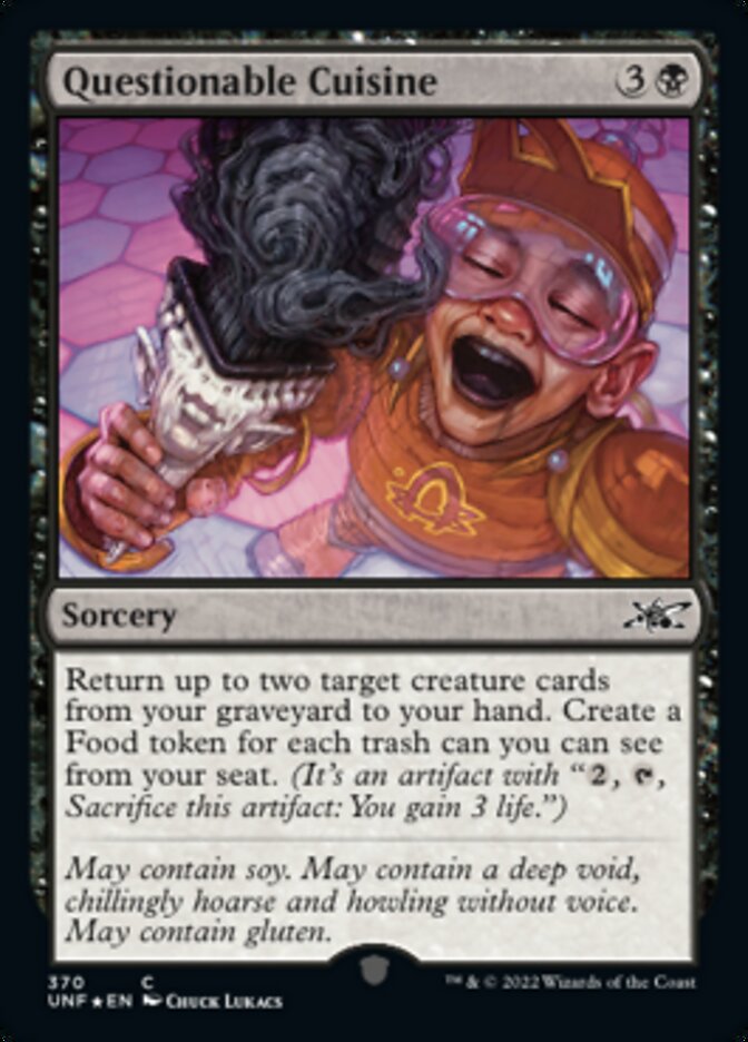 Questionable Cuisine (Galaxy Foil) [Unfinity] | The Time Vault CA