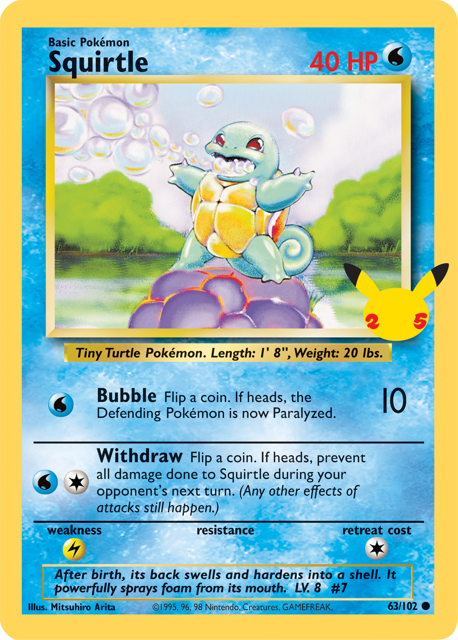 Squirtle (63/102) (Jumbo Card) [First Partner Pack] | The Time Vault CA