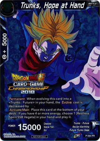 Trunks, Hope at Hand (P-064) [Tournament Promotion Cards] | The Time Vault CA