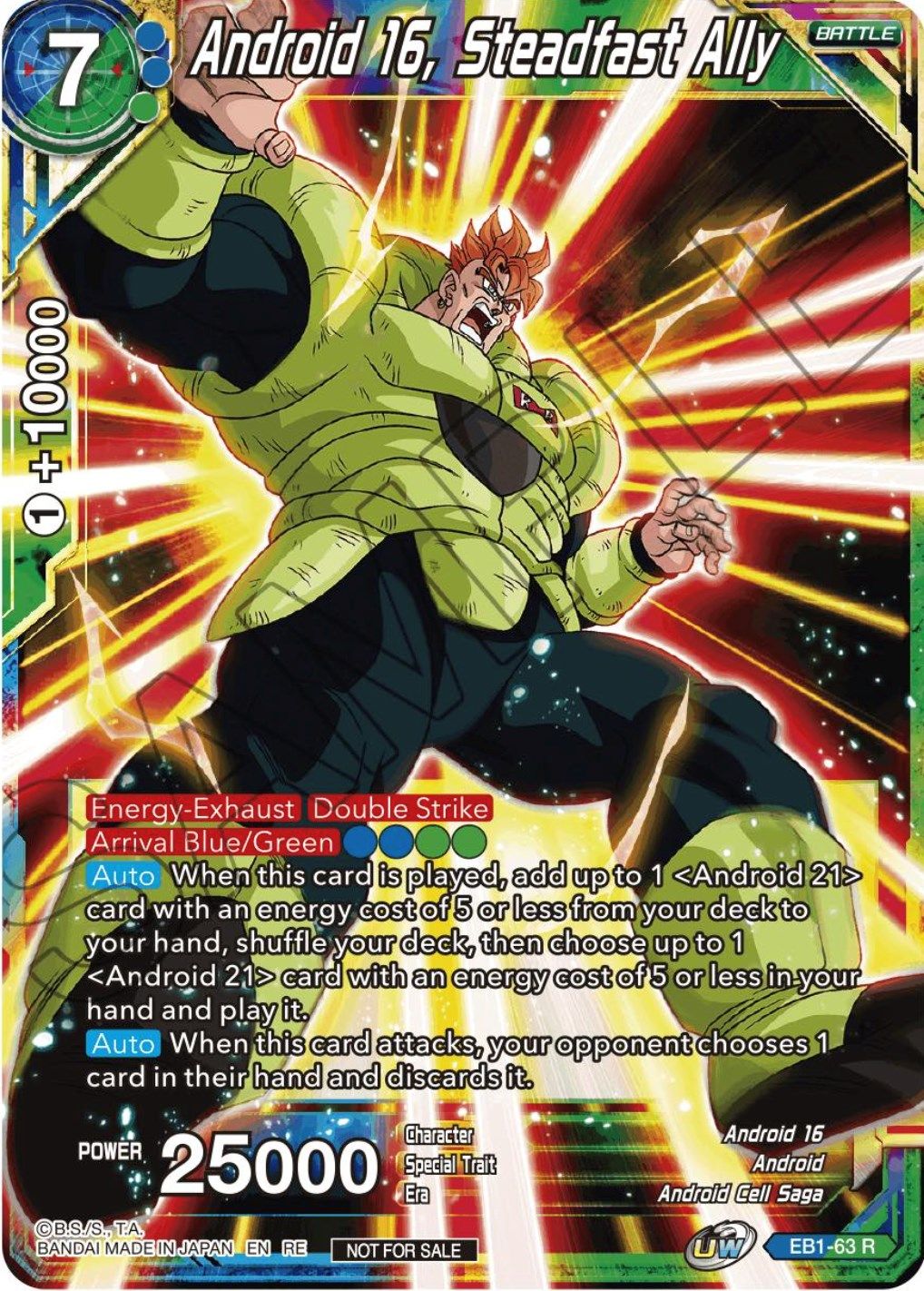 Android 16, Steadfast Ally (Championship Selection Pack 2023 Vol.1) (EB1-63) [Tournament Promotion Cards] | The Time Vault CA