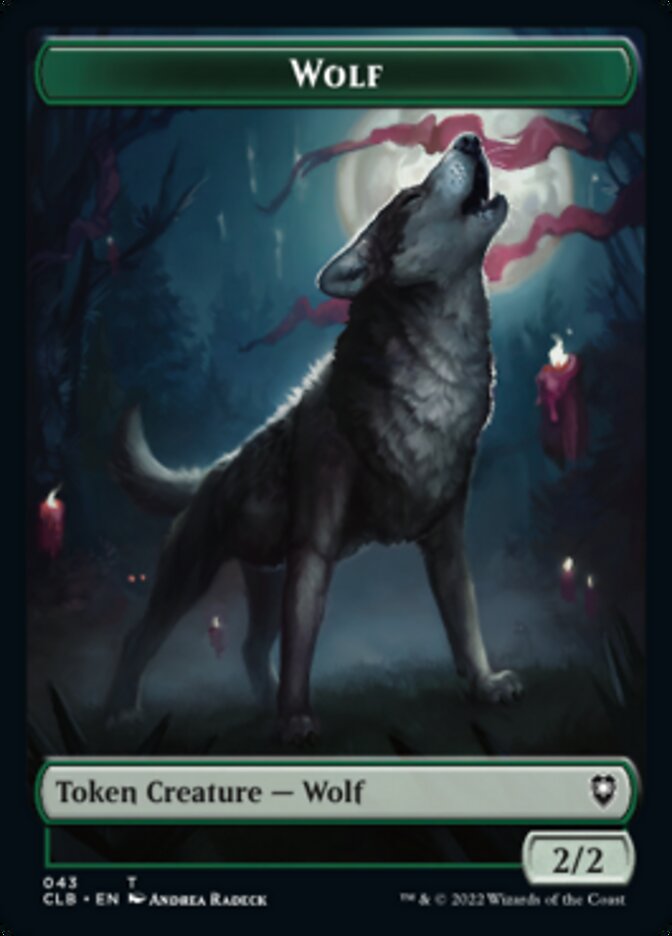 Wolf // Insect Double-Sided Token [Commander Legends: Battle for Baldur's Gate Tokens] | The Time Vault CA