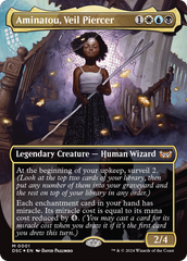 Aminatou, Veil Piercer (Borderless) [Duskmourn: House of Horror Commander] | The Time Vault CA