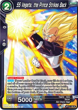 SS Vegeta, the Prince Strikes Back (BT11-130) [Vermilion Bloodline] | The Time Vault CA