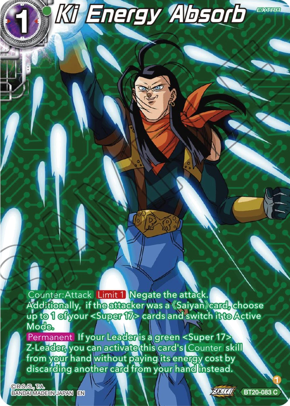 Ki Energy Absorb (Silver Foil) (BT20-083) [Power Absorbed] | The Time Vault CA