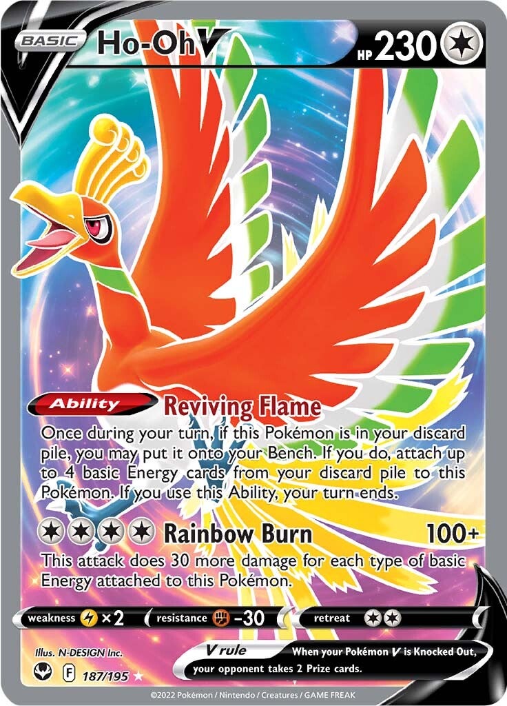 Ho-oh V (187/195) [Sword & Shield: Silver Tempest] | The Time Vault CA