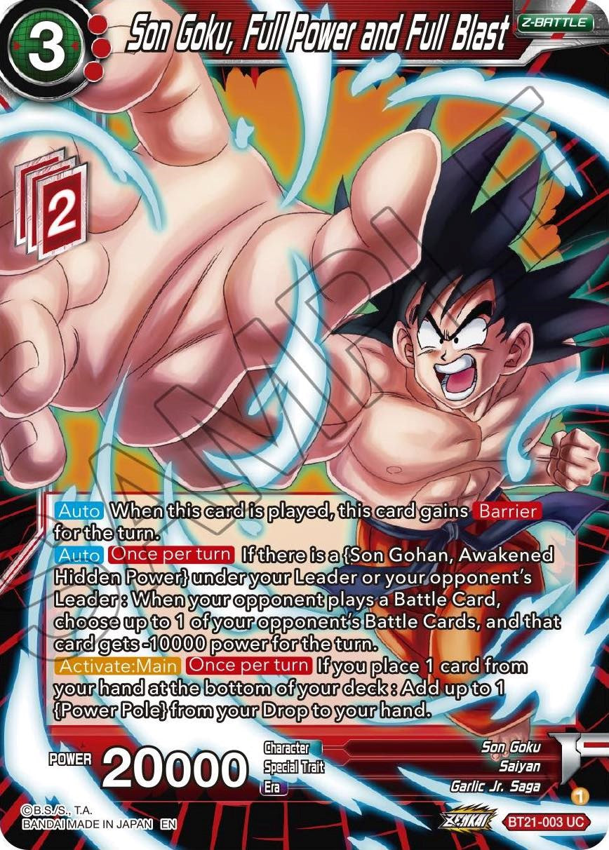 Son Goku, Full Power and Full Blast (BT21-003) [Wild Resurgence] | The Time Vault CA