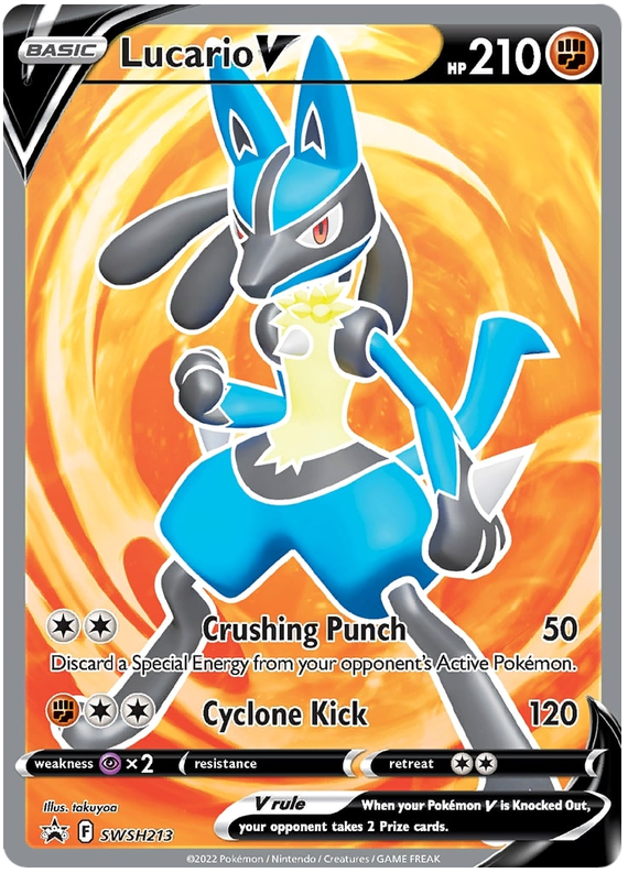 Lucario V (SWSH213) [Sword & Shield: Black Star Promos] | The Time Vault CA