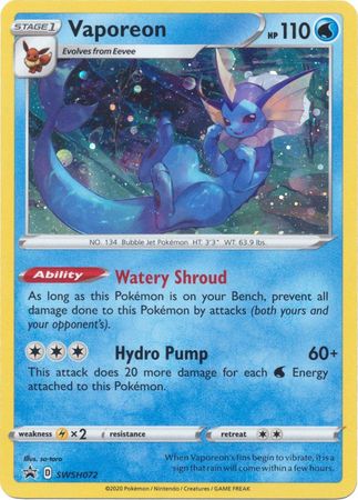 Vaporeon (SWSH072) [Sword & Shield: Black Star Promos] | The Time Vault CA