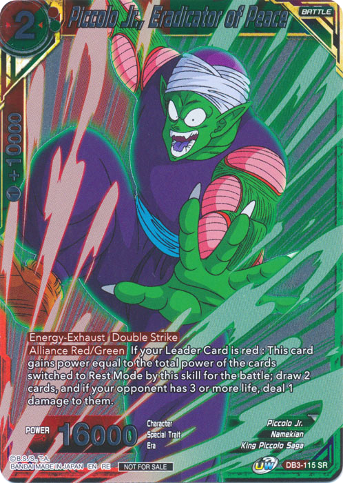 Piccolo Jr., Eradicator of Peace (Event Pack 09 - Alternate Foil) (DB3-115) [Tournament Promotion Cards] | The Time Vault CA