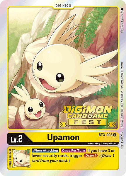 Upamon [BT3-003] (Digimon Card Game Fest 2022) [Release Special Booster Promos] | The Time Vault CA