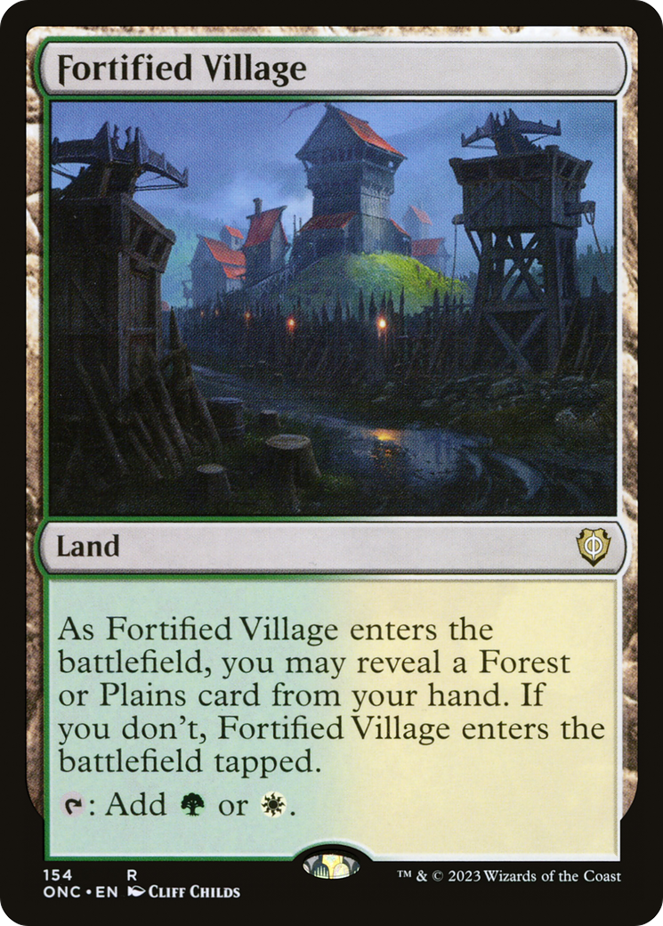 Fortified Village [Phyrexia: All Will Be One Commander] | The Time Vault CA