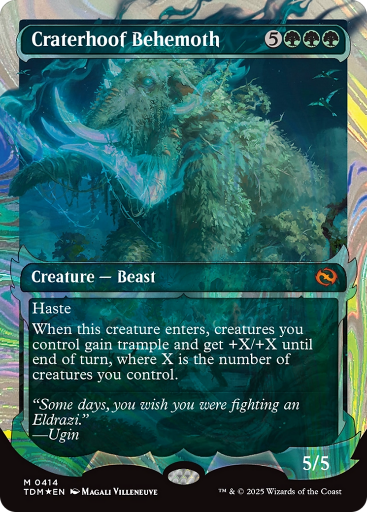 Craterhoof Behemoth (Showcase) (Halo Foil) [Tarkir: Dragonstorm] | The Time Vault CA