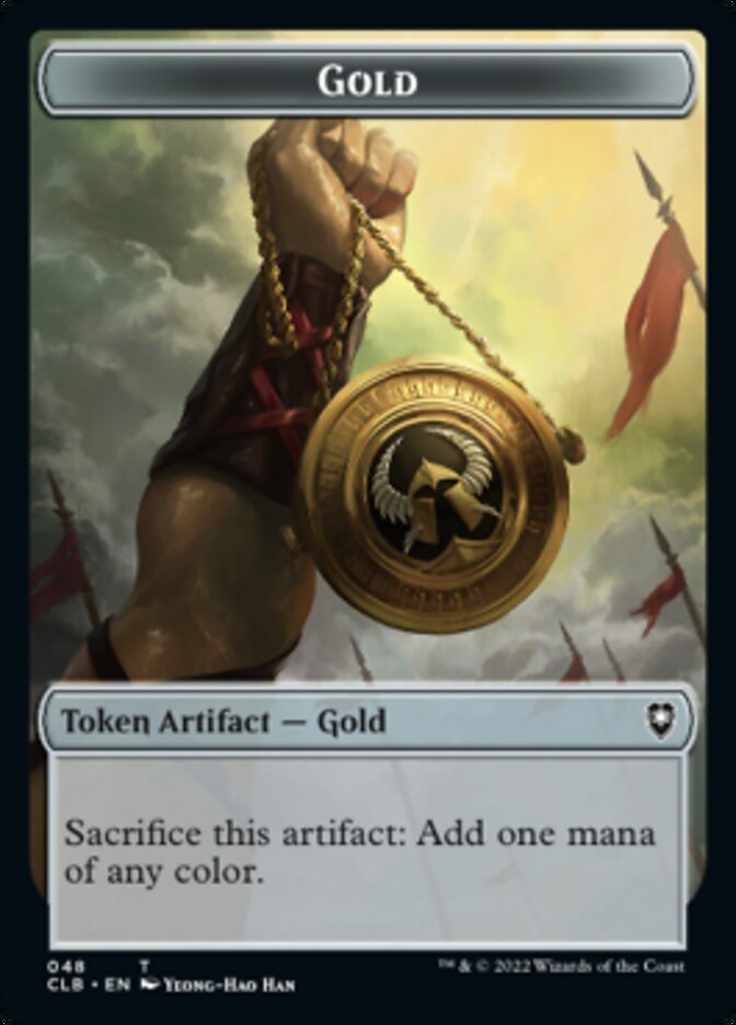 Gold // Dragon Double-Sided Token [Commander Legends: Battle for Baldur's Gate Tokens] | The Time Vault CA
