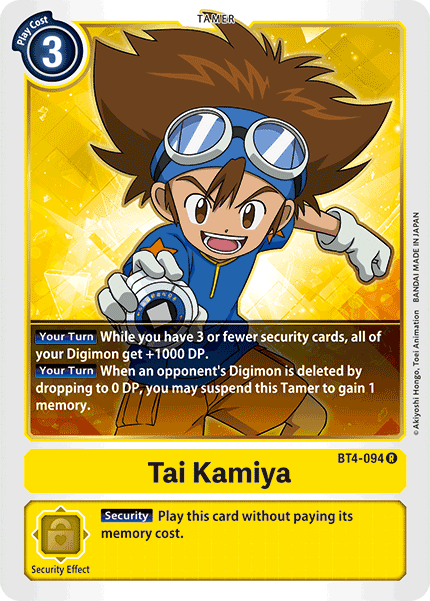 Tai Kamiya [BT4-094] [Great Legend] | The Time Vault CA