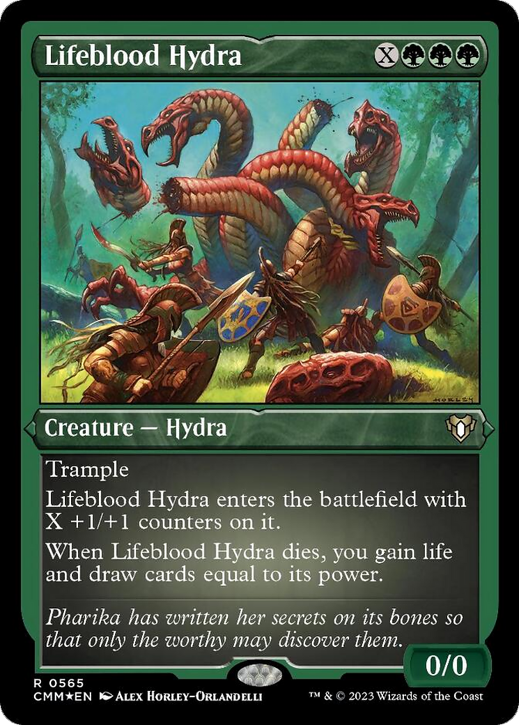 Lifeblood Hydra (Foil Etched) [Commander Masters] | The Time Vault CA