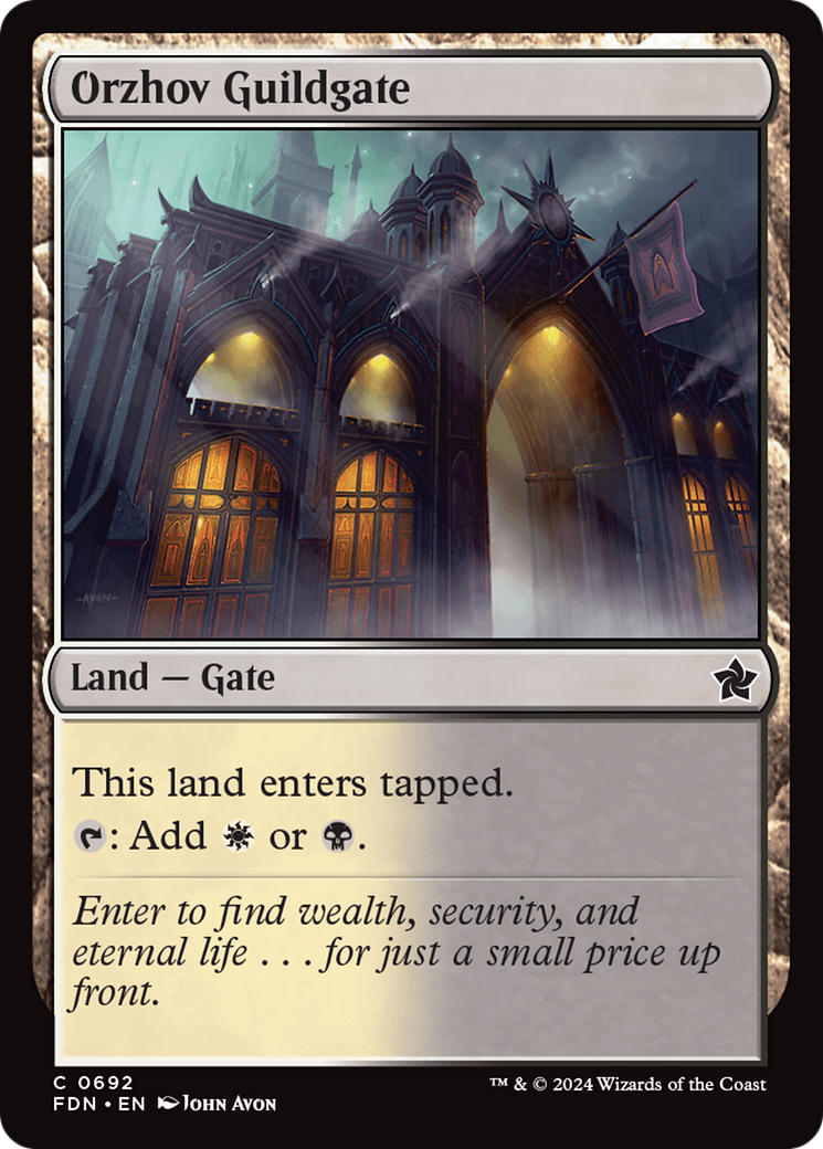 Orzhov Guildgate [Foundations] | The Time Vault CA