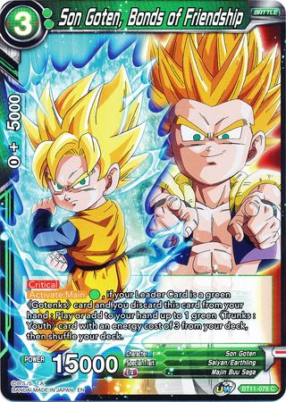 Son Goten, Bonds of Friendship (BT11-078) [Vermilion Bloodline 2nd Edition] | The Time Vault CA