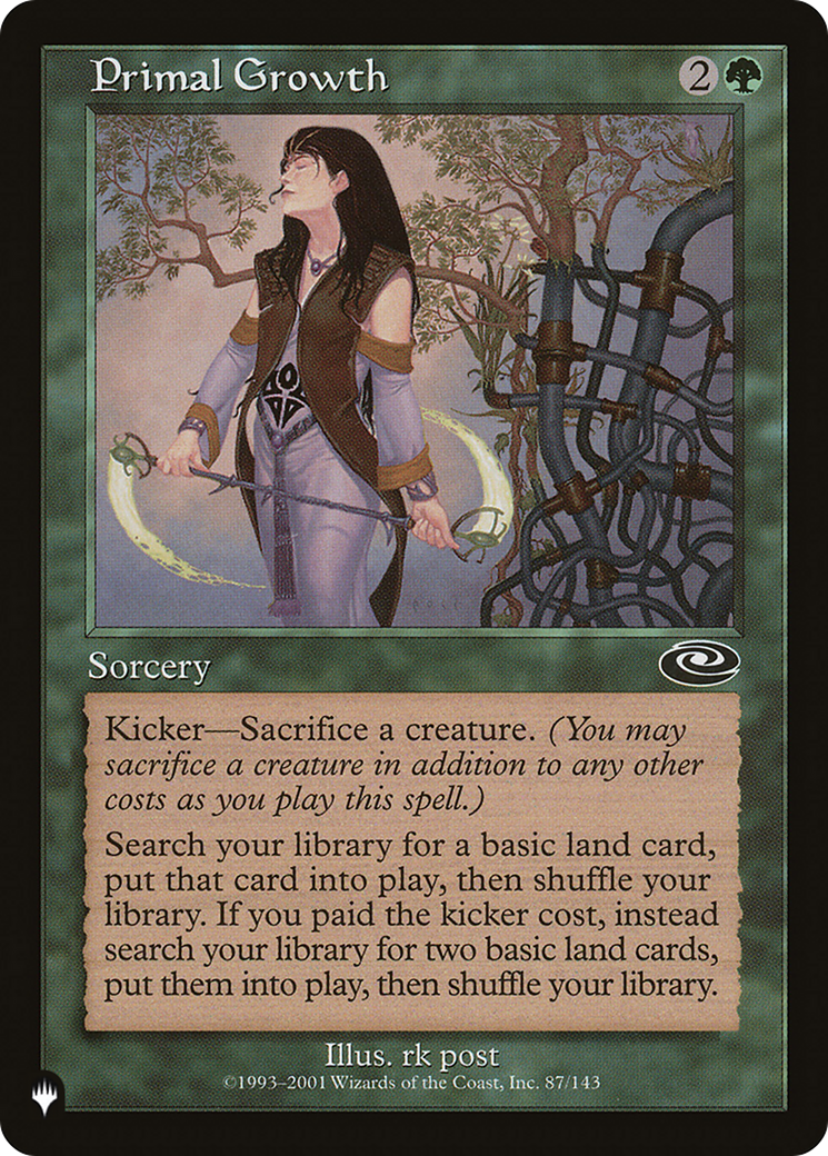 Primal Growth [The List] | The Time Vault CA