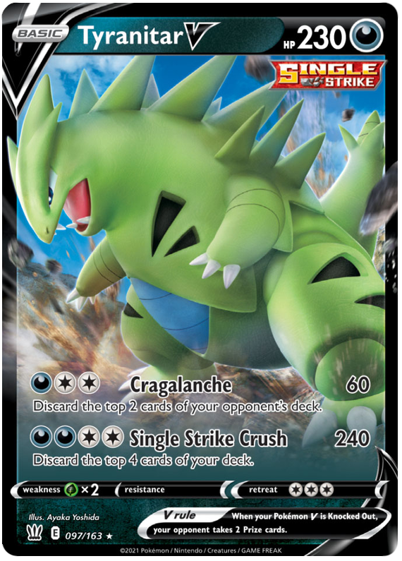 Tyranitar V (097/163) [Sword & Shield: Battle Styles] | The Time Vault CA