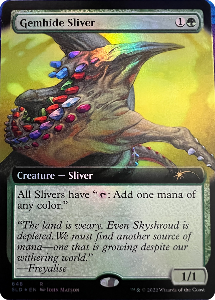 Gemhide Sliver (Extended Art) [Secret Lair Drop Series] | The Time Vault CA