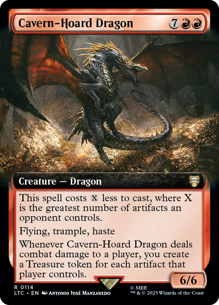 Cavern-Hoard Dragon (Extended Art) [The Lord of the Rings: Tales of Middle-Earth Commander] | The Time Vault CA