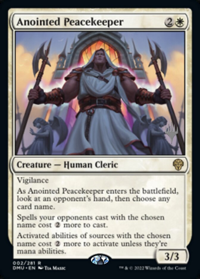 Anointed Peacekeeper (Promo Pack) [Dominaria United Promos] | The Time Vault CA