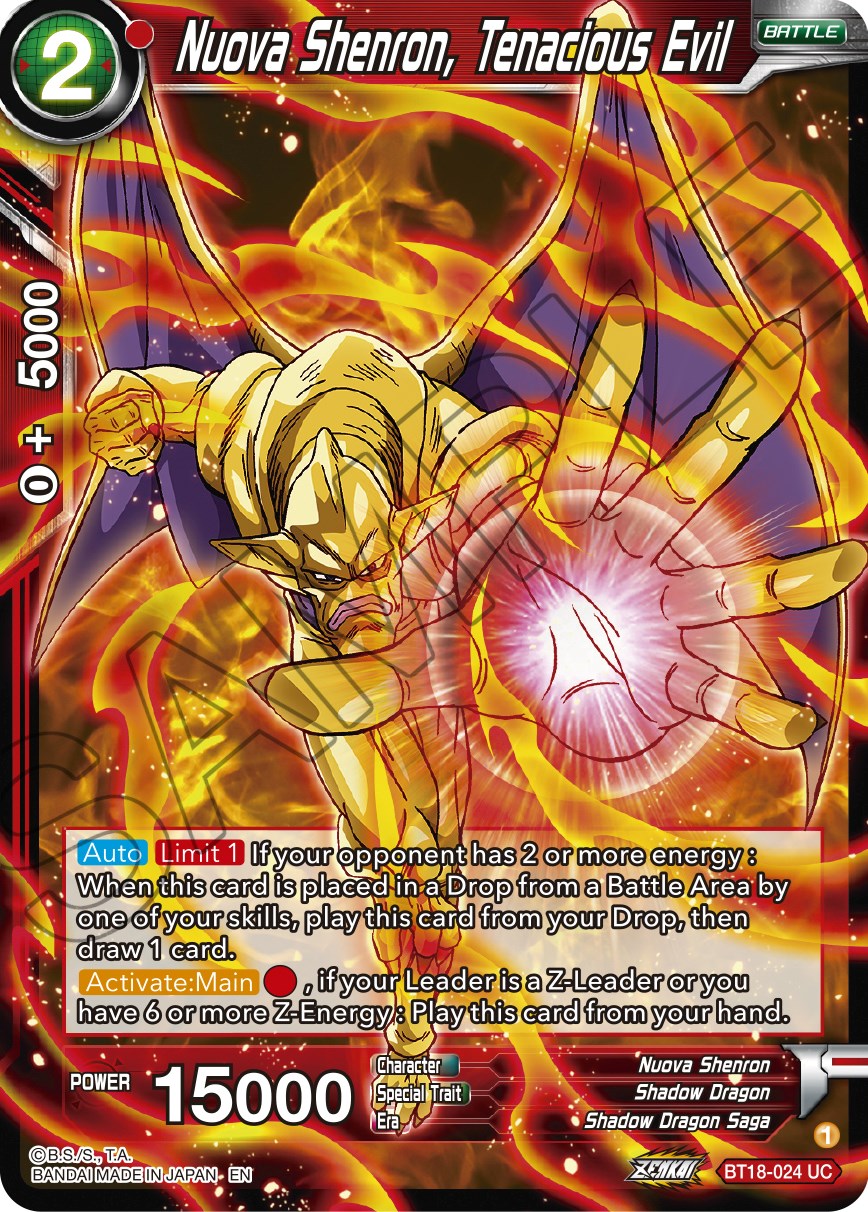 Nuova Shenron, Tenacious Evil (BT18-024) [Dawn of the Z-Legends] | The Time Vault CA